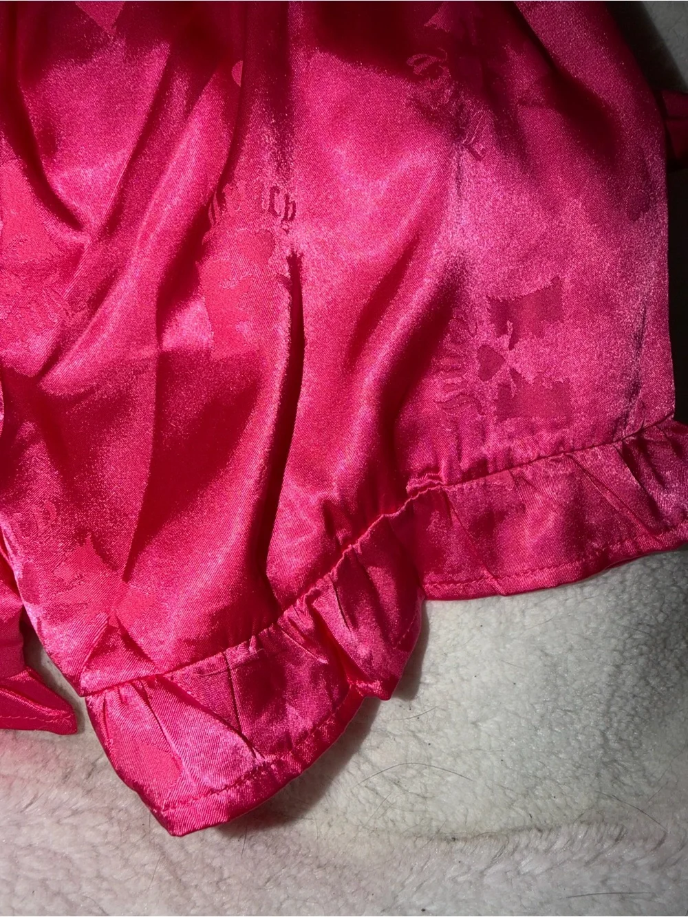 Girls Juicy Couture Hot Pink Satin Button-Up PJ set 7/8 NWT